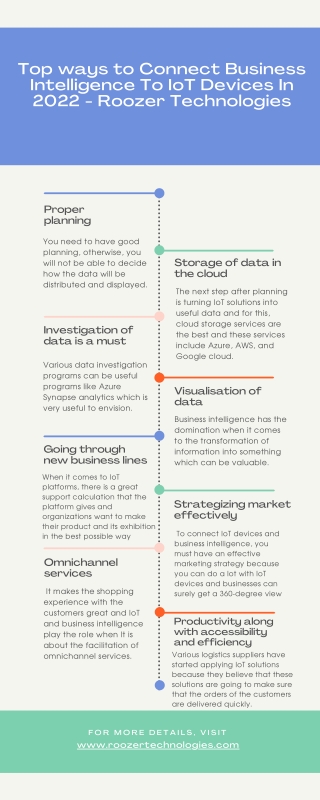 Top ways to Connect Business Intelligence To IoT Devices In 2022 - Roozer Technologies