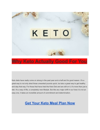 Why Keto Actually Good For You