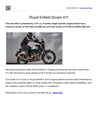 Royal Enfield Scram 411
