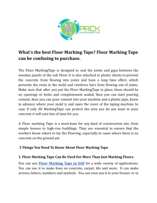 What’s the best Floor Marking Tape_ Floor Marking Tape can be confusing to purchase.