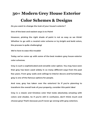 30  Modern Grey House Exterior Color Schemes & Designs