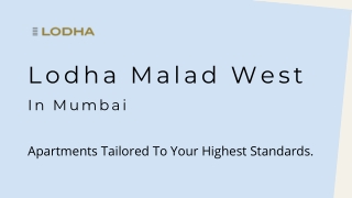 Lodha Malad West Mumbai E-Brochure