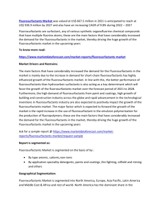 Fluorosurfactants Market