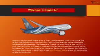 Oman Air Manage Booking  1-866-579-8033