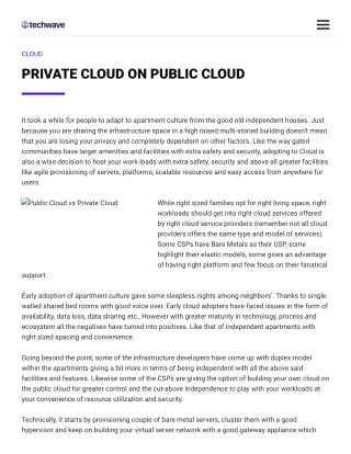 Private Cloud on Public Cloud