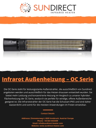 Infrarot Außenheizung – OC Serie