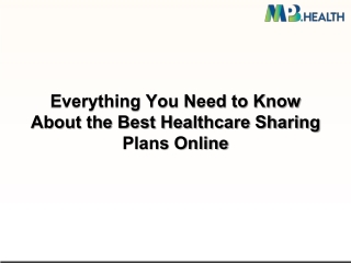 Everything You Need to Know About the Best Healthcare Sharing Plans Online