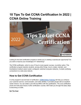 10 Tips To Get CCNA Certification In 2022 _ CCNA Online Training