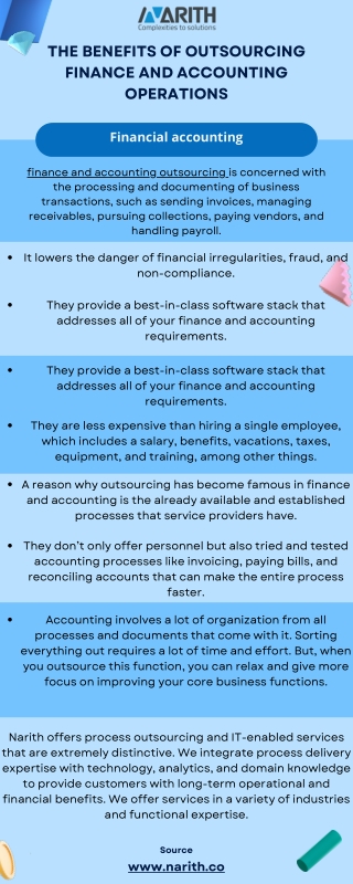 outsource financial accounting services - Narith