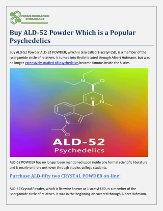 Buy ALD-52 Powder Popular Psychedelics