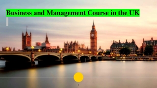 Business and Management Course in the UK