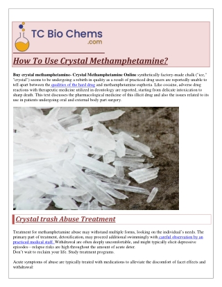 Buy crystal methamphetamine