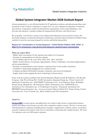 System Integrator Market Forecasts to 2028