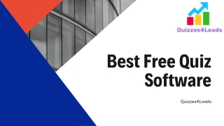Best Free Quiz Software