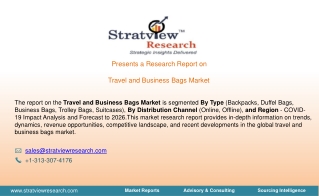 Travel And Business Bags Travel and Business Bags Market Trends, Dynamics