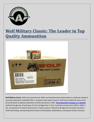 Wolf Military Classic- cammo-converted
