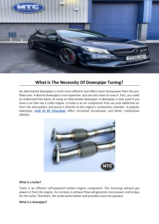 What Is The Necessity Of Downpipe Tuning