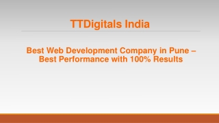 Best Web Development Company in Pune - TTDigitals