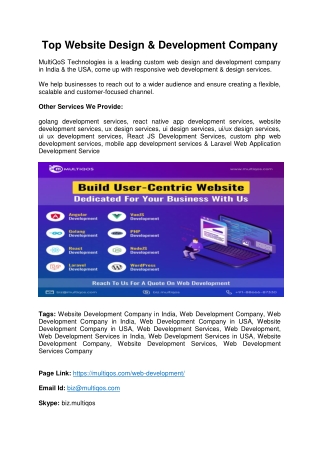 Top Website Design and Development Company