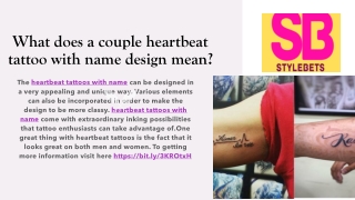 How much would a heartbeat tattoo with name design cost?