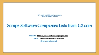 Scrape Software Companies Lists from G2.com