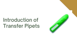 About Transfer Pipets