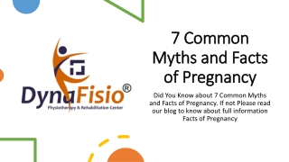 7 Common Myths and Facts of Pregnancy