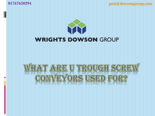 What Are U Trough Screw Conveyors Used For?
