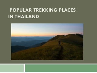 Popular trekking places in thailand