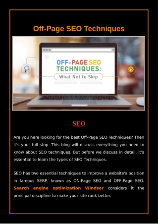 Off-Page SEO Techniques