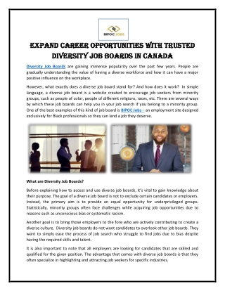 Expand Career Opportunities with Trusted Diversity Job Boards in Canada