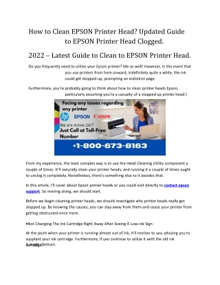 How to Clean EPSON Printer Head? Updated Guide to EPSON Printer Head Clogged