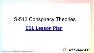 An Advanced ESL Lesson Plan On Conspiracy Theories