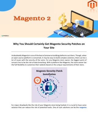 Why You Should Certainly Get Magento Security Patches on Your Site