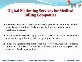 Digital marketing services for medical billing companies