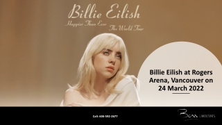 Billie Eilish at Rogers Arena, Vancouver on 24 March 2022
