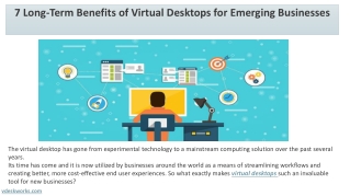 7 Long-Term Benefits of Virtual Desktops for Emerging Businesses