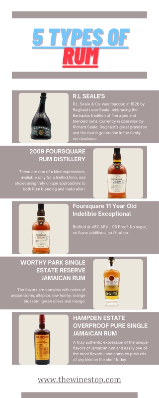 5 TYPES OF RUM