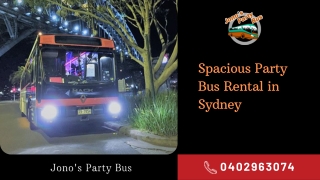 Spacious Party Bus Rental in Sydney and Cronulla