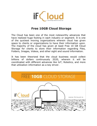 Free 10GB cloud storage