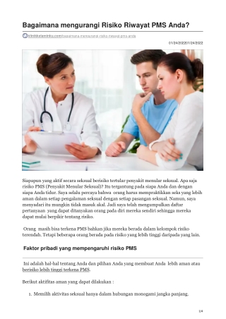 Bagaimana mengurangi Risiko Riwayat PMS Anda - klinikkelaminku.com