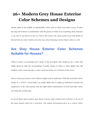 26  Modern Grey House Exterior Color Schemes and Designs
