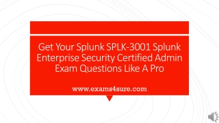 SPLK-3001 Exam Guide Test Questions