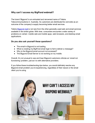 Bigpond- Why can't I access my BigPond webmail  61-861-020-008