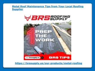 Metal Roof Maintenance Tips from Your Local Roofing Supplier