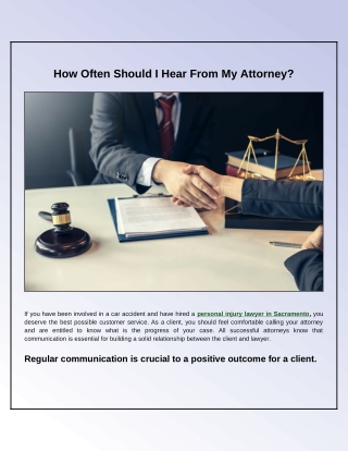 How Often Should You Hear From Your Lawyer?