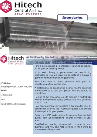 Hvac-coil-steam-cleaning