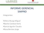 INFORME GERENCIAL SIMPRO