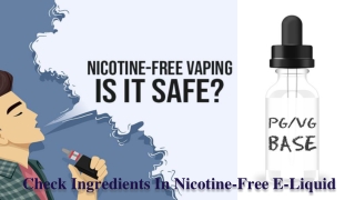 How Safe Is Nicotine-Free Vaping