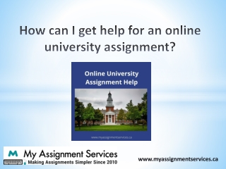 How can I get help for an online university assignment